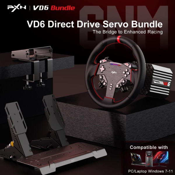 Фото - Кермо PXN і педалі VD6 Bundle for PC (PXN-VD6 Bundle EU)